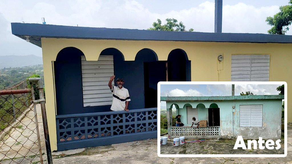  Policías reacondicionan residencia de sexagenario en San Lorenzo 