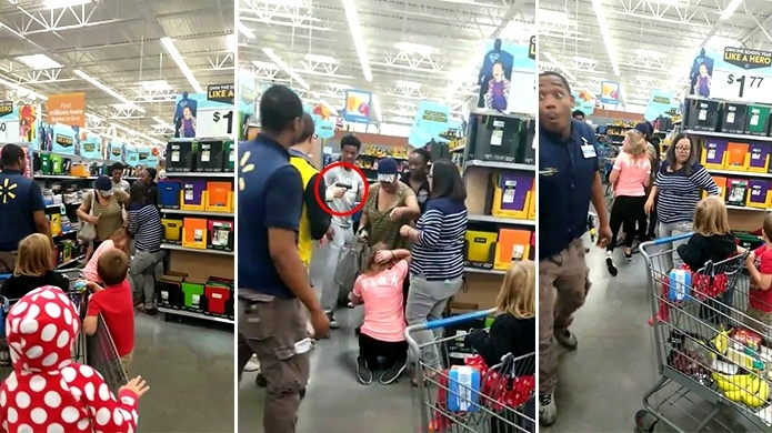 Video: Mujer saca una pistola por pelea en un Walmart