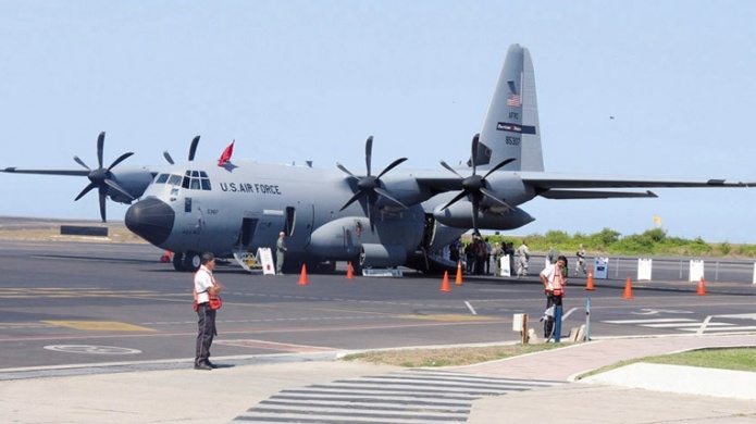 Llega por primera vez la Fuerza AÃ©rea con dos cazahuracanes a la Base Ramey