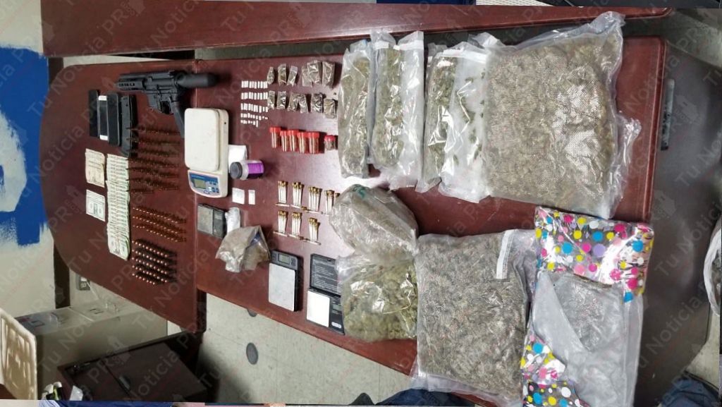  Arrestan un hombre y una mujer con un rifle y varias libras de marihuana en residencial Las Margaritas 