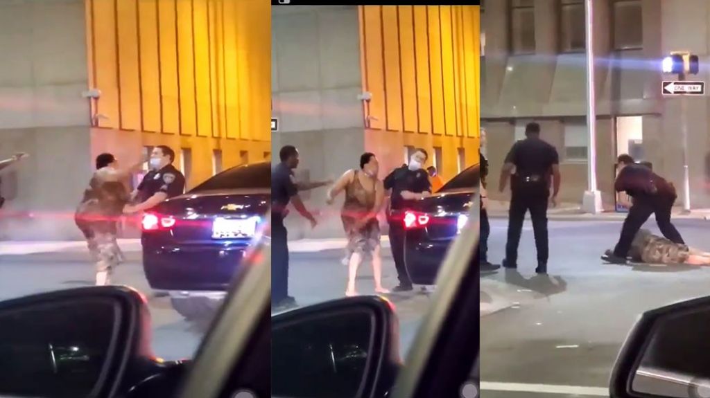  Una mujer negra da varios pu&ntilde;os en la cara a un polic&iacute;a blanco en y luego &ldquo;se hace la v&iacute;ctima&rdquo; 