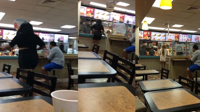 Video: Cliente de Burger King en Santurce le lanza con refresco a empleados y los insulta 