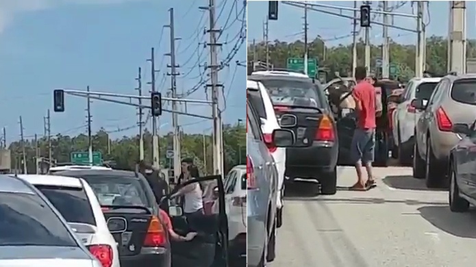 Video: Conductores en Humacao a puño limpio en plena avenida