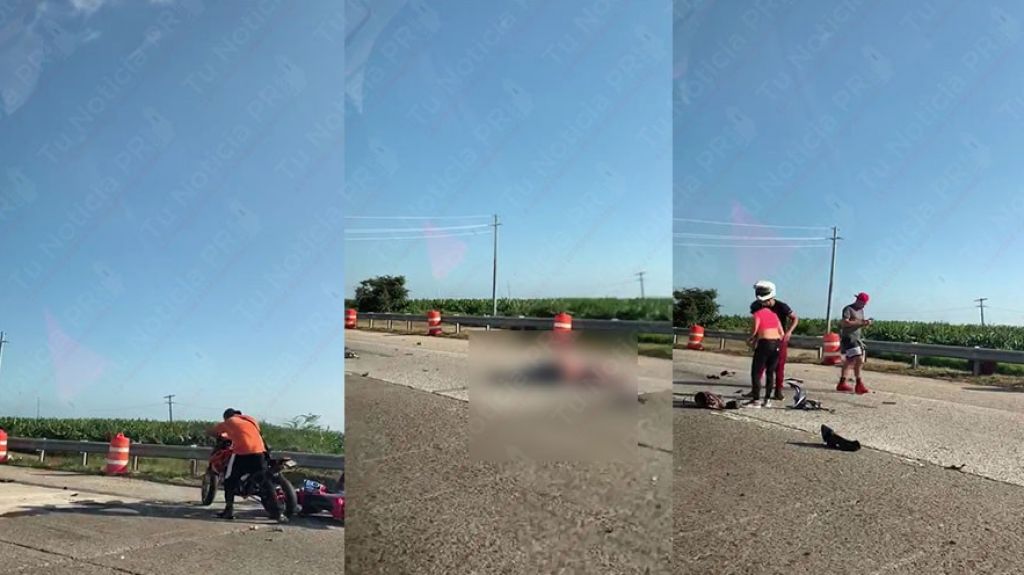  Captan video de accidente grave con motora en Santa Isabel 