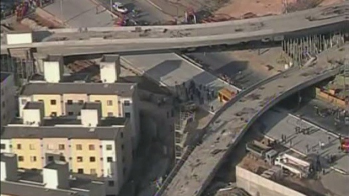 Al menos dos muertos tras colapsar un puente en Belo Horizonte