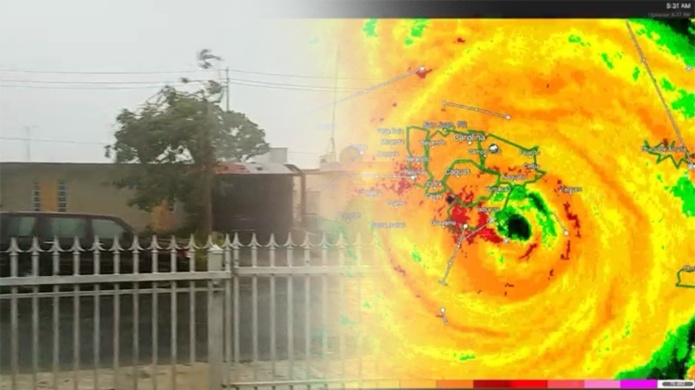 Video: Se hacen sentir las fuertes rÃ¡fagas de MarÃ­a en BayamÃ³n