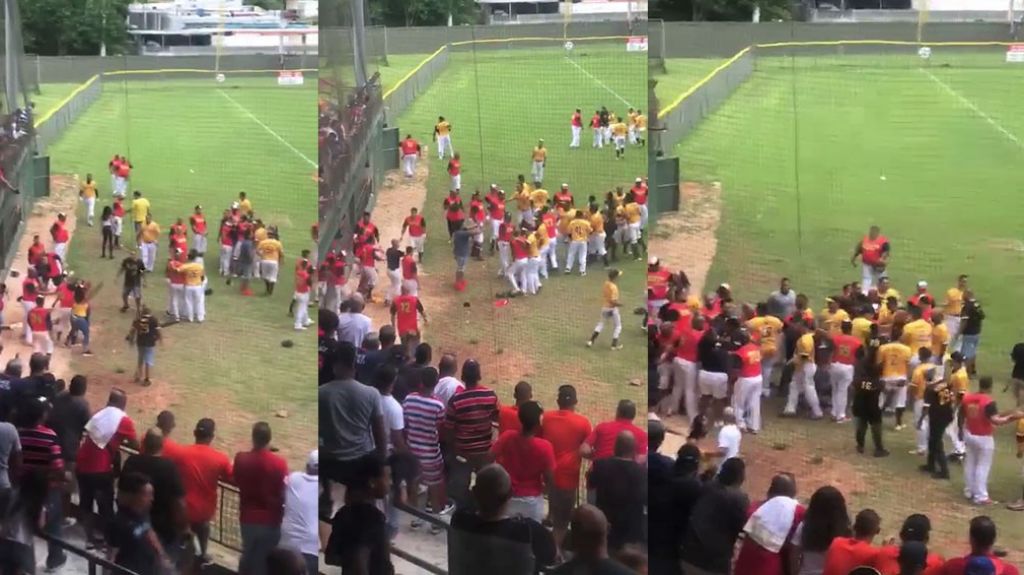  Video completo: &ldquo;Royal Rumble&rdquo; en juego de pelota de Sabana hoyos vs Cerro Gordo 