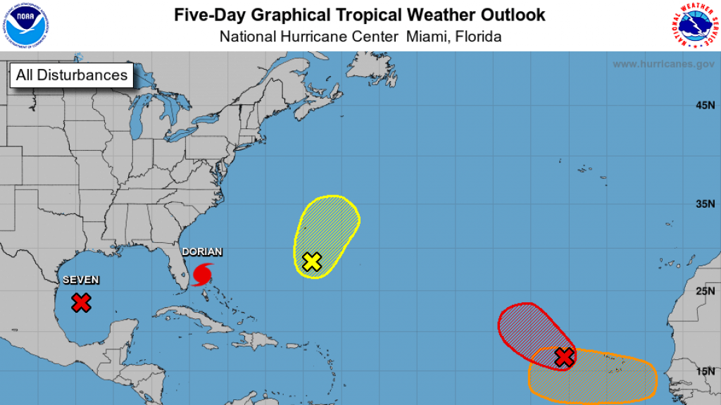  Dorian se mantiene estacionario, mientras el tr&oacute;pico contin&uacute;a activo 