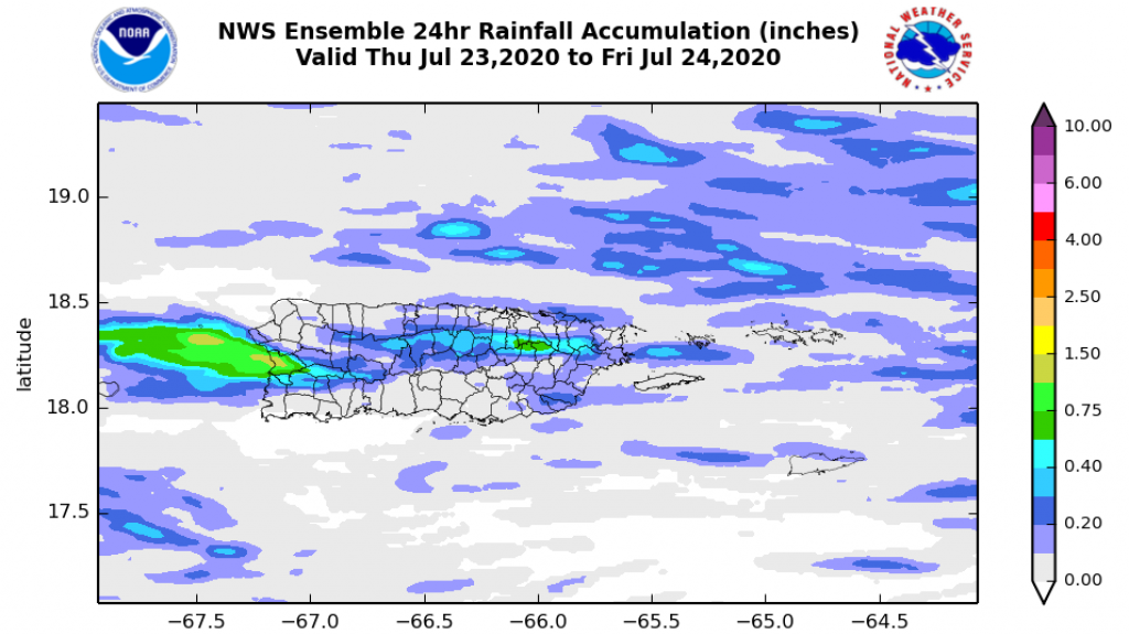  Las condiciones del tiempo prevalecen inestables; hay alto potencial de aguaceros y tronadas en la tarde 