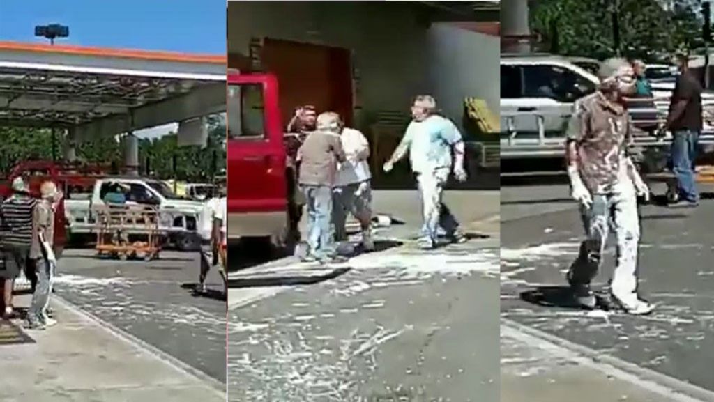  En video pelea con pintura y palas en Home Depot de Florida 