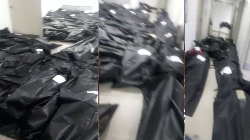  Publican video de decenas de cad&aacute;veres por Covid-19 en el suelo de un hospital de Francia 