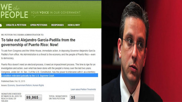 Piden a la Casa Blanca la destituciÃ³n del gobernador Alejandro GarcÃ­a Padilla