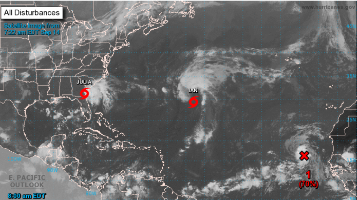 Dos tormentas tropicales y un par de ondas con potencial ciclÃ³nico...