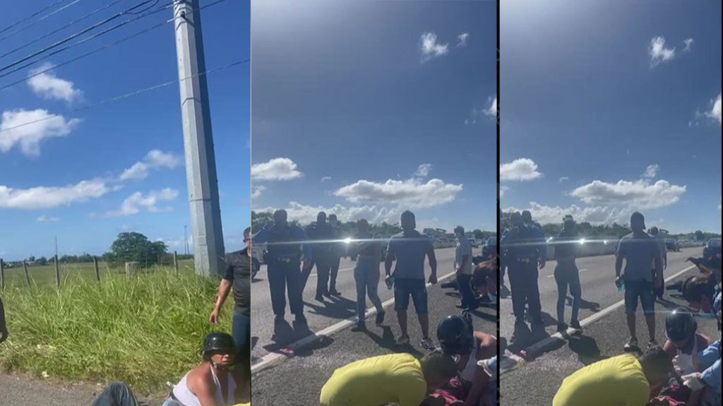 Video del momento que atienden a motociclista herido de bala, por un sargento que se defendi&oacute; en Aguadilla 