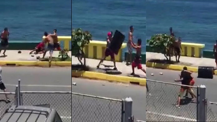 Video: JÃ³venes Celebran el 4 de Julio con tremenda pelea en playa de Vega Baja 