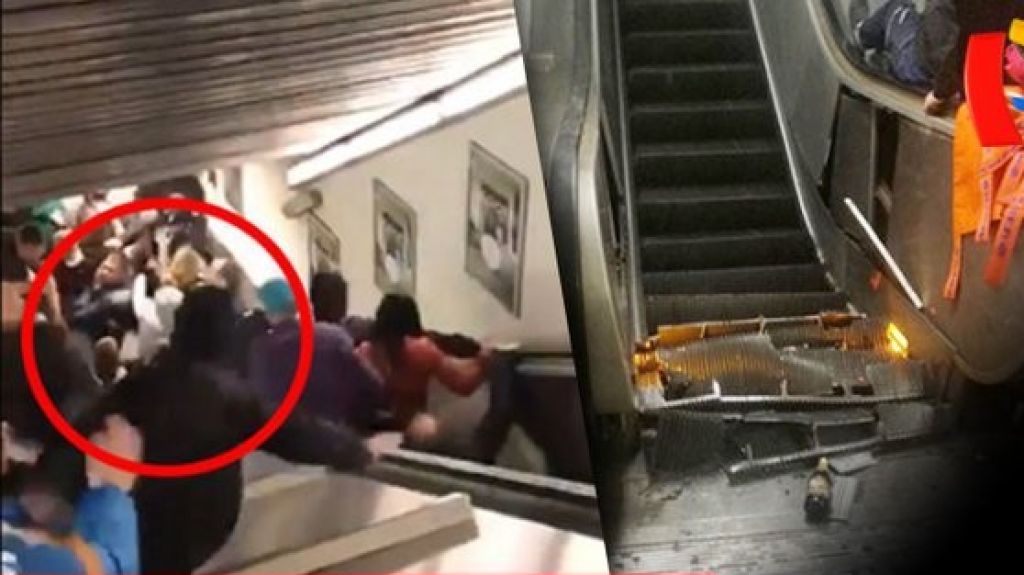  Video: Grave falla de escalera el&eacute;ctrica en el metro de Roma deja heridos graves 