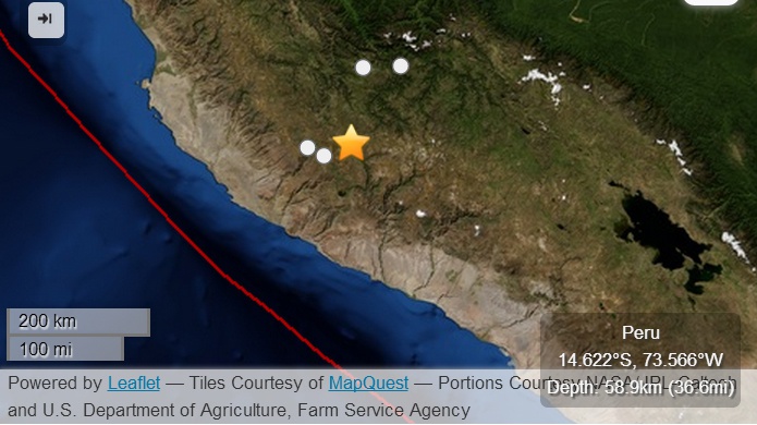 Un fuerte terremoto de magnitud 6,8 sacude PerÃº