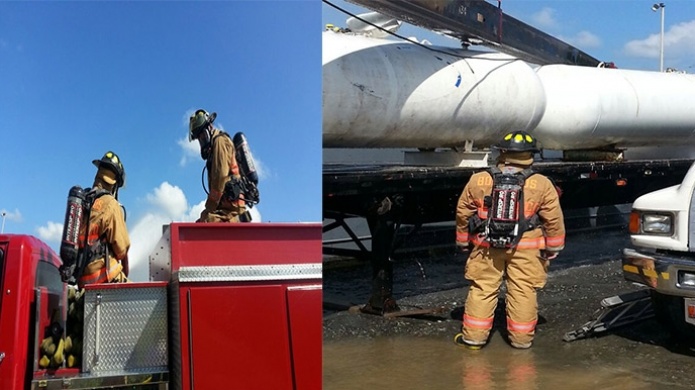 BOMBEROS ACUDEN A ESCAPE DE GAS PROPANO EN INDUSTRIA DE BAYAMON