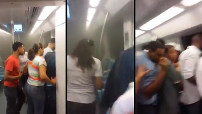 VIDEO: Hombre intenta inmolarse en el metro de Santo Domingo dejando varios heridos