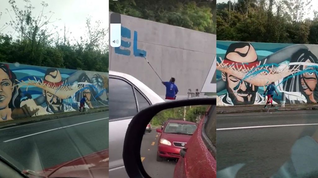  Captan en video a &ldquo;El Taken&rdquo; de Corozal&rdquo; Vandalizando murales 