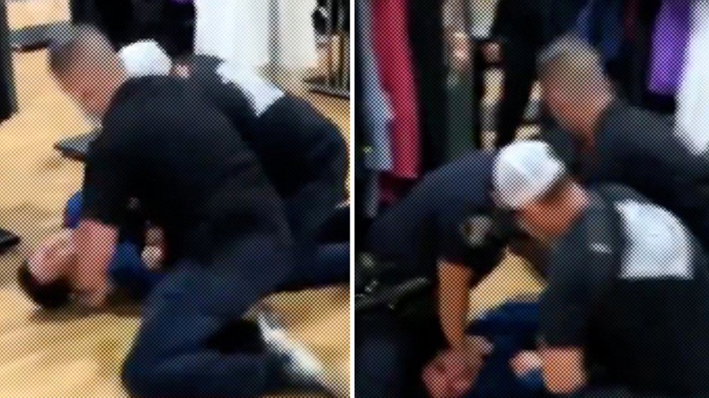  VIDEO: Cuatro polic&iacute;as golpean en el suelo a un adolescente sospechoso de robo en una tienda en California 