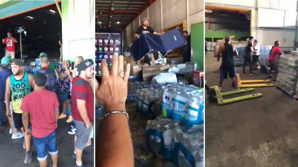  Video: Momento en que ciudadanos molestos entran al almacén de suministros abandonados en Ponce 