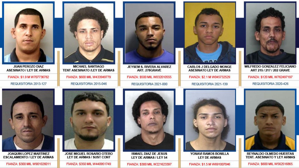  Publican nueva lista de los 10 m&aacute;s buscados en Carolina 