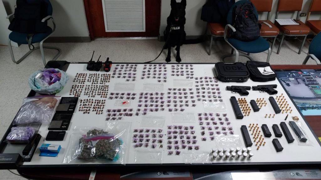  Ocupan armas de fuego, municiones y sustancias controladas mediante orden de registro vehicular 