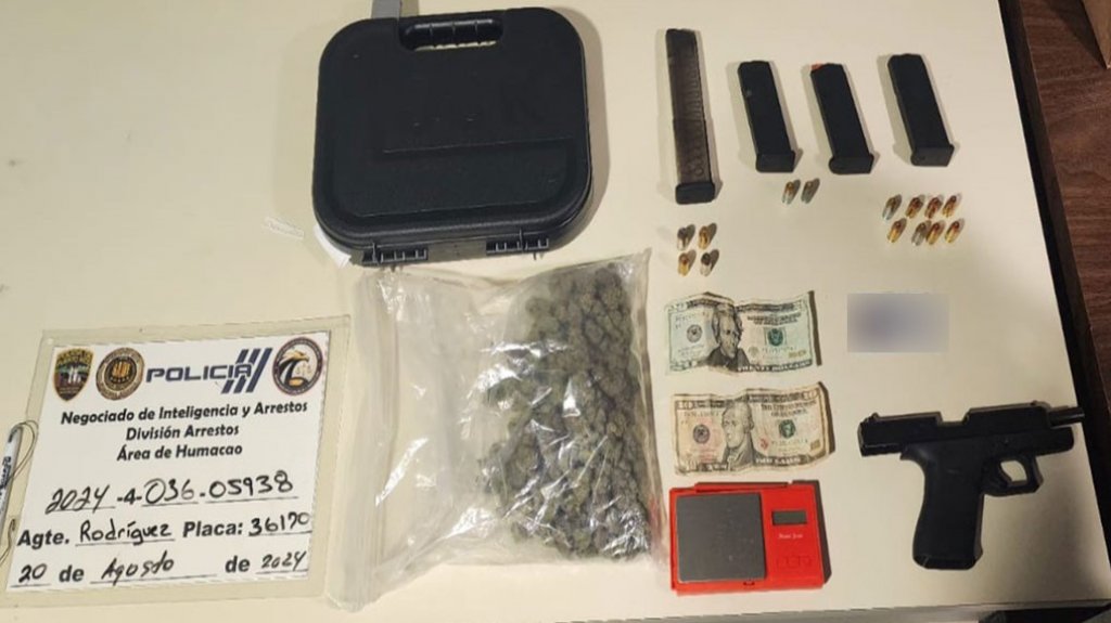  Ocupan un arma y marihuana durante allanamiento a veh&iacute;culo en Humacao 