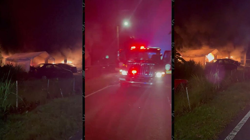  En video se incendian 5 autos en residencia de Las Piedras 