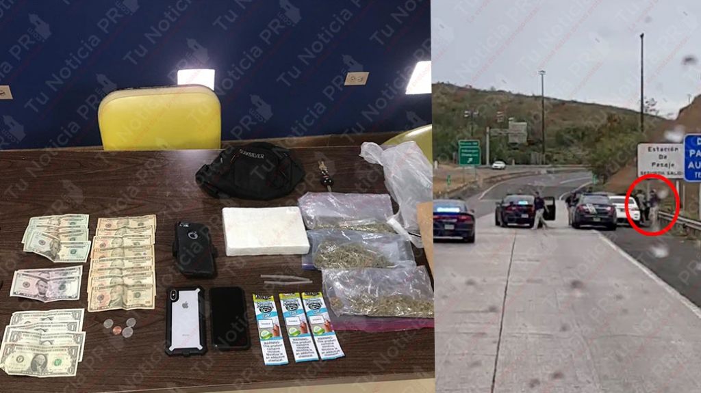  Video: Momento en que detienen dos hombres en el expreso 52 con un kilo de coca&iacute;na 