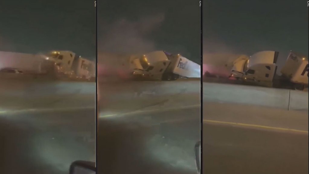  Captan en video impresionante accidente de auto en cadena en Texas 