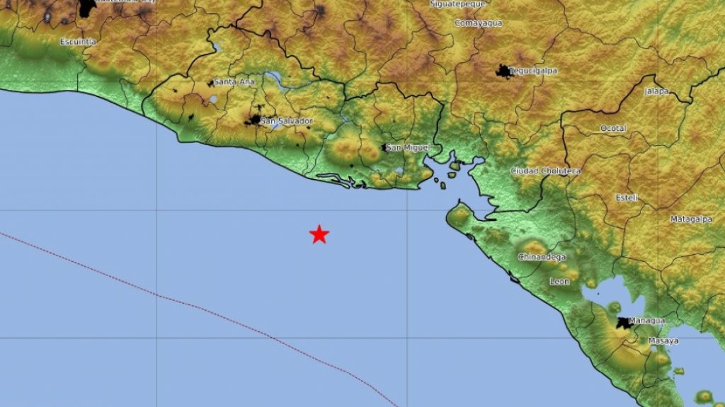  Se registra un sismo de magnitud 5,3 frente a las costas de El Salvador 