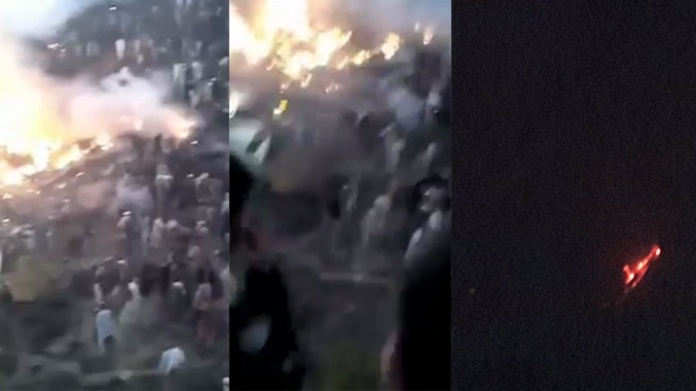 Publican video del rescate de un aviÃ³n que se estrello con 47 personas a bordo en PakistÃ¡n